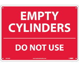 NMC M746 Empty Cylinders Do Not Use Sign