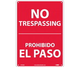 NMC M748 No Trespassing Sign - Bilingual