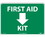 NMC 10" X 14" Vinyl Safety Identification Sign, First Aid Graphic Kit, Price/each