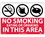 NMC 10" X 14" Vinyl Safety Identification Sign, No Smoking Eating Or Drinking In This, Price/each