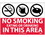 NMC 10" X 14" Vinyl Safety Identification Sign, No Smoking Eating Or Drinking In This, Price/each