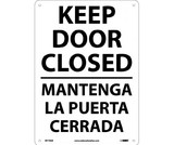NMC M778 Keep Door Closed Sign - Bilingual