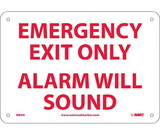 NMC M85 Emergency Exit Only Alarm Will Sound Sign