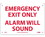 NMC 10" X 14" Vinyl Safety Identification Sign, Emergency Exit Only Alarm Will Sound (10, Price/each