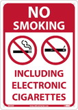 NMC M952 No Smoking Including E Cigarettes Sign