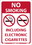 NMC 7" X 10" Vinyl Safety Identification Sign, Danger No Smoking Or E-Cigarettes, Price/each