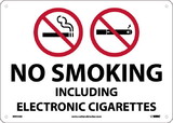 NMC M953 No Smoking Including E Cigarettes Sign