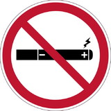 NMC M959C Electronic Cigarettes Not Permitted Window Sign, Adhesive Backed Vinyl, 6