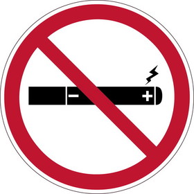 NMC M959C Electronic Cigarettes Not Permitted Window Sign, Adhesive Backed Vinyl, 6" x 6"