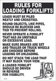 NMC M962 Rules For Loading Forklifts, Adhesive Backed Vinyl, 20
