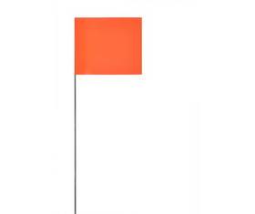 NMC MF21OGLO Marking Flag Orange Glo, PLASTIC, 4" x 5"