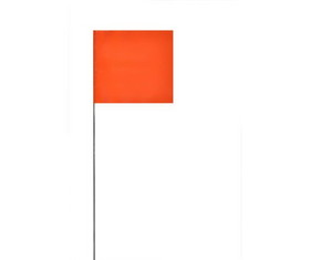 NMC MF21O Marking Flag Orange, PLASTIC, 4" x 5"