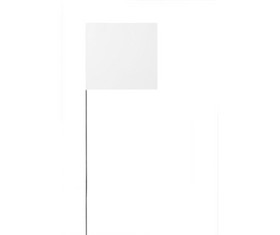NMC MF21W Marking Flag White, PLASTIC, 4" x 5"