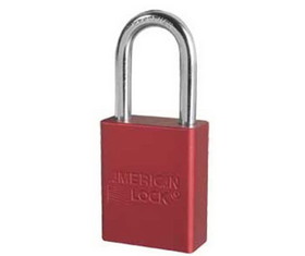 NMC MP1105KS6RED Red 1 Anodized  Alum Lock Keyed Differently 6/Set, METAL, 4" x 1.5"