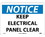 NMC 7" X 10" Vinyl Safety Identification Sign, Keep Electrical Panel Clear 7 X, Price/each