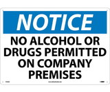NMC N165LF Large Format Notice No Alcohol Or Drugs Permitted Sign