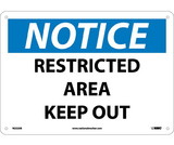 NMC N222 Notice Restricted Area Keep Out Sign