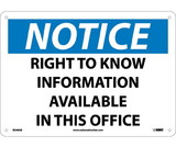 NMC N240 Notice Right To Know Information Available Sign