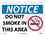 NMC 10" X 14" Vinyl Safety Identification Sign, Do Not Smoke In This Area, Price/each