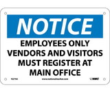 NMC N270 Notice Employees Only Sign