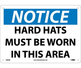 NMC N282 Notice Hard Hats Must Be Worn In This Area Sign