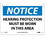 NMC 10" X 14" Vinyl Safety Identification Sign, Hearing Protection Must Be.., Price/each