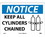 NMC 10" X 14" Vinyl Safety Identification Sign, Keep All Cylinders Chained, Price/each