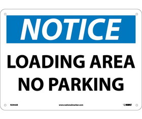 NMC N294 Notice Loading Area No Parking Sign