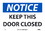 NMC 7" X 10" Vinyl Safety Identification Sign, Keep This Door Closed, Price/each