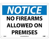 NMC N309 Notice No Firearms Allowed On Premises Sign