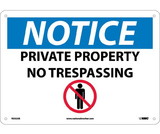 NMC N332 Notice Private Property No Trespassing Sign