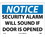 NMC 10" X 14" Vinyl Safety Identification Sign, Security Alarm Will Sound If.., Price/each