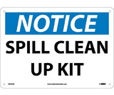 NMC N345 Notice Spill Clean Up Kit Sign