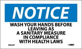 NMC N362LBL Wash Hands Before Leaving As A Sanitary Label, Adhesive Backed Vinyl, 3