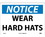 NMC 10" X 14" Vinyl Safety Identification Sign, Wear Hard Hats, Price/each