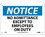 NMC 7" X 10" Plastic Safety Identification Sign, No Admittance Except To Em- Ployees On D, Price/each