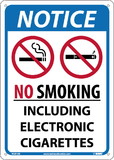 NMC N501 No Smoking Including E Cigarettes Sign