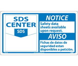 NMC NBA9 Notice Safety Data Sheets Available Sign - Bilingual