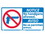 NMC 10" X 18" Vinyl Safety Identification Sign, 10 X 18 Notice No Handguns Allowed/Aviso, Price/each