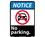 NMC 10" X 14" Vinyl Safety Identification Sign, No Parking, Price/each