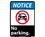 NMC 10" X 14" Vinyl Safety Identification Sign, No Parking, Price/each