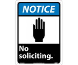 NMC NGA20 Notice No Soliciting Sign