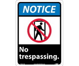 NMC NGA21 Notice No Trespassing Sign