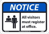 NMC NGA25 Notice All Visitors Must Register At Office Sign