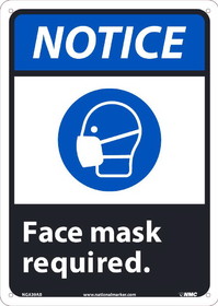 NMC NGA39 Notice Face Mask Required, Sign