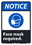 NMC 10" X 14" Vinyl Safety Sign, Notice Face Mask Required Ansi Sign, Price/each