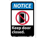NMC NGA4 Notice Keep Door Closed Sign