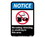 NMC 7" X 10" Vinyl Safety Identification Sign, No Eating, Drinking, Or Smoking In This, Price/each