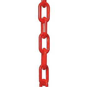 NMC PC2R50 2" X 50' Red Plastic Chain, PLASTIC, 2" x 50'