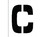 STENCIL- LETTER C- 12"